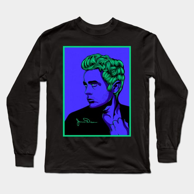 James Dean Neon Long Sleeve T-Shirt by MarylinRam18